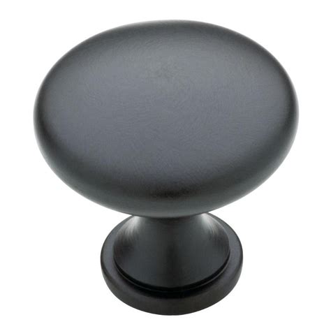 black stainless round cabinet knobs